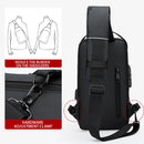 Multifunctional Combination Lock Chest Bag with USB Charging Port
