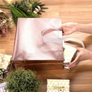 25PCS Embossed Non-Woven Tote Bag Fashion Shopping Gift Packaging Bag - Black-40*30*12cm