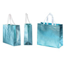 25PCS Embossed Non-Woven Tote Bag Fashion Shopping Gift Packaging Bag - Black-40*30*12cm