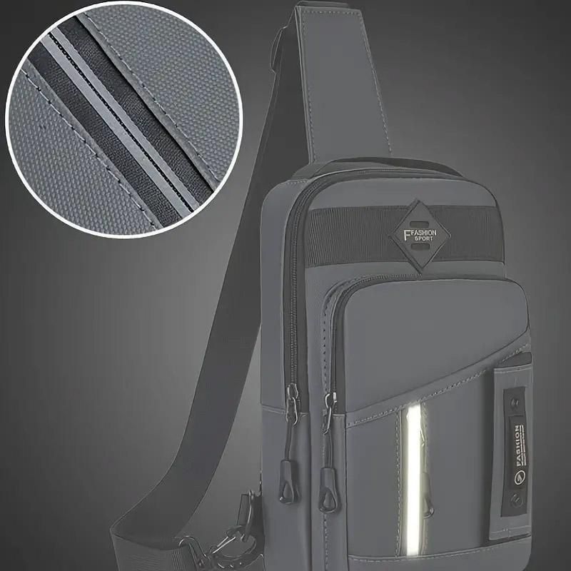 Casual Multifunctional Crossbody Bag for Men Travel Outdoor Hiking and Sports - Black