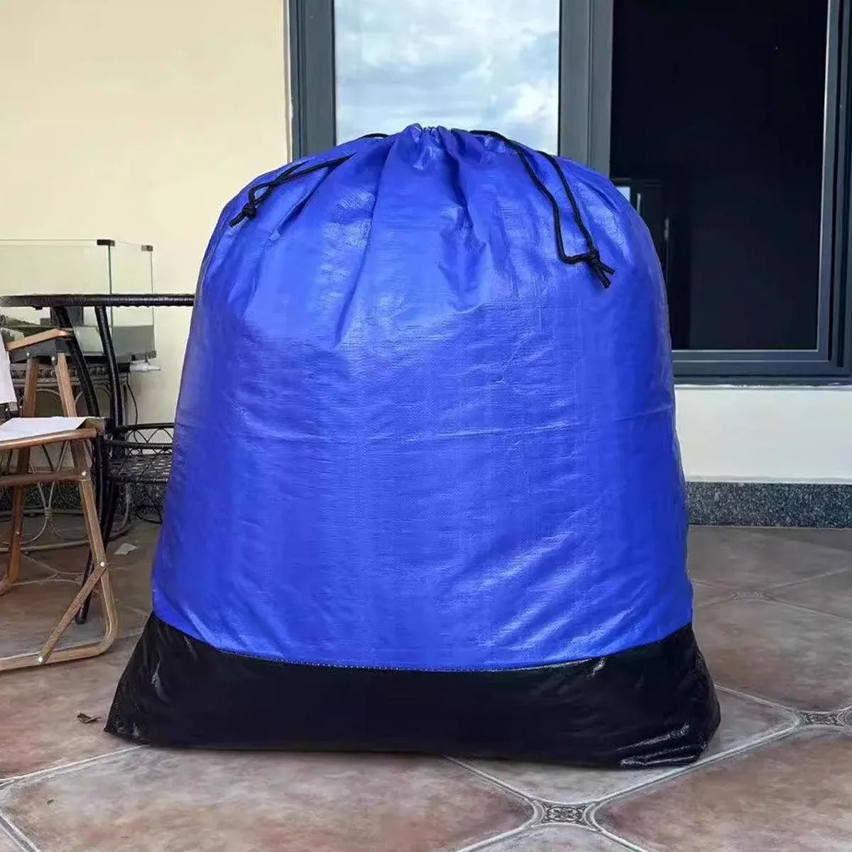 Waterproof Drawstring Moving Bag Large Packing Transfer Bag for Travel Storag - Blue