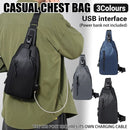Large Capacity Chest Crossbody Bag Waterproof Durable for Travel Daily Use - Blue