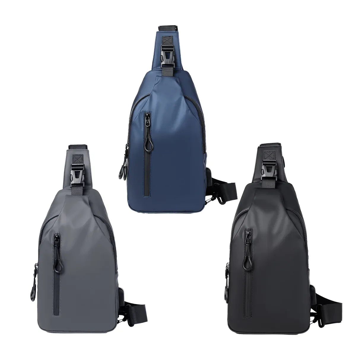 Large Capacity Chest Crossbody Bag Waterproof Durable for Travel Daily Use - Blue
