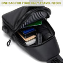 Large Capacity Chest Crossbody Bag Waterproof Durable for Travel Daily Use - Blue