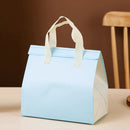 50PCS Blue Takeaway Packaging Bags with Handles and Self-Adhesive Seal - M