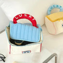 Cute Cabin Cosmetic Bag Large Capacity Portable Travel Storage Handheld Wash Bag - Brown