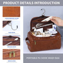 Large Capacity Waterproof Travel Toiletry Bag Cosmetic Organizer Multifunctional - Brown