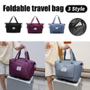Large Capacity Travel Bag Foldable Luggage Tote Lightweight Storage Duffel Bag - Black
