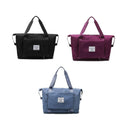 Large Capacity Travel Bag Foldable Luggage Tote Lightweight Storage Duffel Bag - Black
