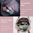 Large Capacity Travel Bag Foldable Luggage Tote Lightweight Storage Duffel Bag - Black