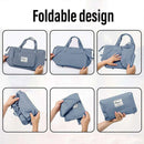 Large Capacity Travel Bag Foldable Luggage Tote Lightweight Storage Duffel Bag - Black