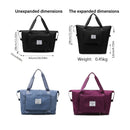 Large Capacity Travel Bag Foldable Luggage Tote Lightweight Storage Duffel Bag - Blue