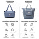 Large Capacity Travel Bag Foldable Luggage Tote Lightweight Storage Duffel Bag - Blue