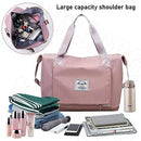 Large Capacity Travel Bag Foldable Luggage Tote Lightweight Storage Duffel Bag - Blue