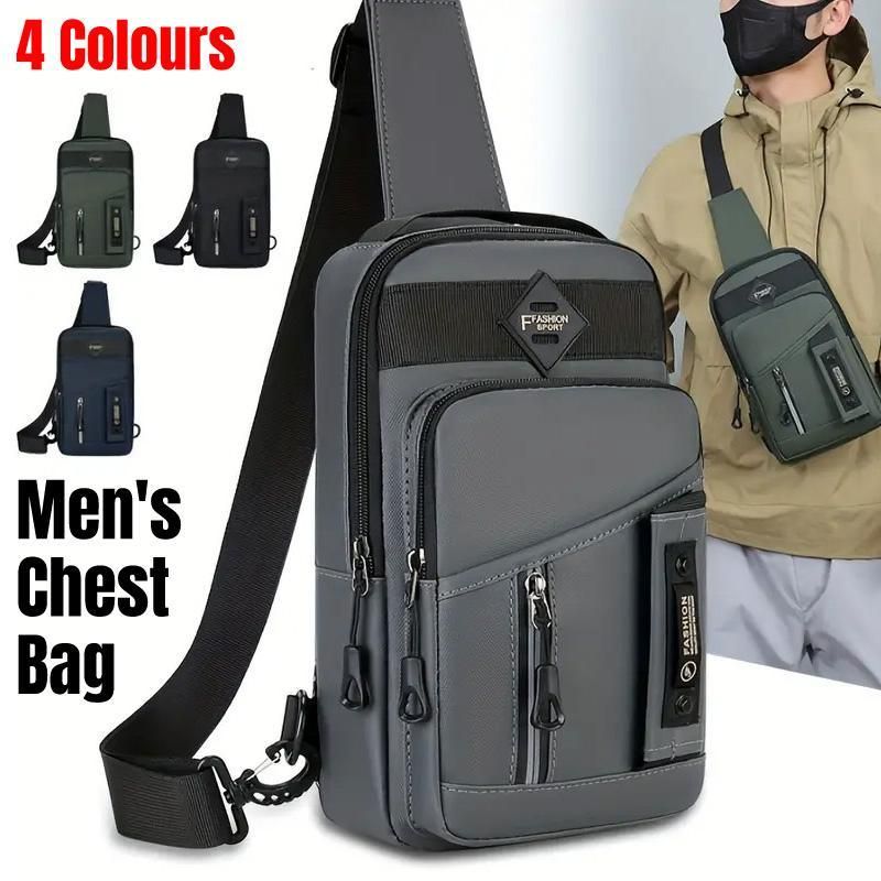 Casual Multifunctional Crossbody Bag for Men Travel Outdoor Hiking and Sports - Green
