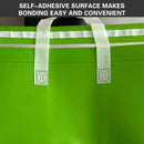 50PCS Green Takeaway Packaging Bags with Handles and Self-Adhesive Seal - M