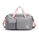 Unisex Waterproof Portable Travel Luggage Carry On Shoulder Hand Duffle Bag - Grey