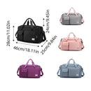 Unisex Waterproof Portable Travel Luggage Carry On Shoulder Hand Duffle Bag - Grey