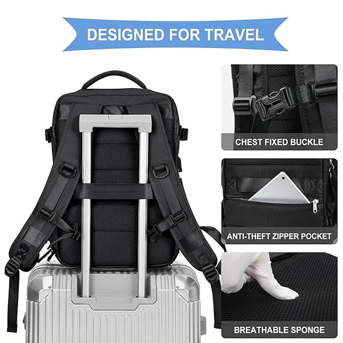 Waterproof Travel Backpack Outdoor Sports Shoulder Bag Hiking Camping Daypack - Pink