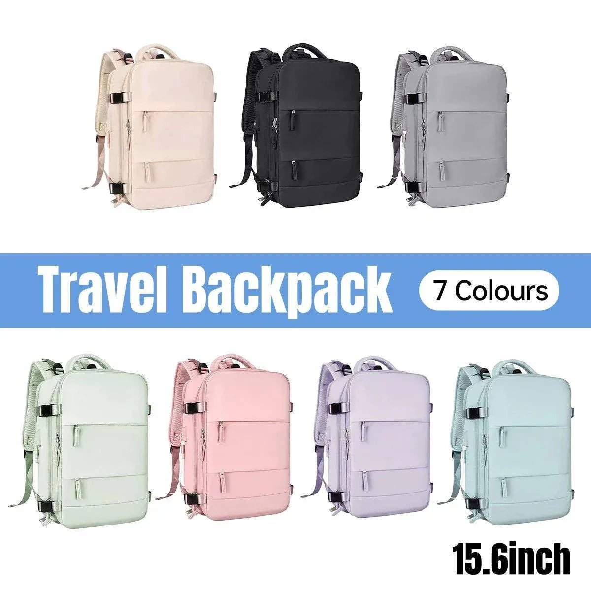 Waterproof Travel Backpack Outdoor Sports Shoulder Bag Hiking Camping Daypack - Pink