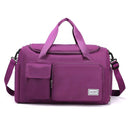 Unisex Waterproof Portable Travel Luggage Carry On Shoulder Hand Duffle Bag - Purple