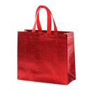 25PCS Embossed Non-Woven Tote Bag Fashion Shopping Gift Packaging Bag - Red-40*30*12cm