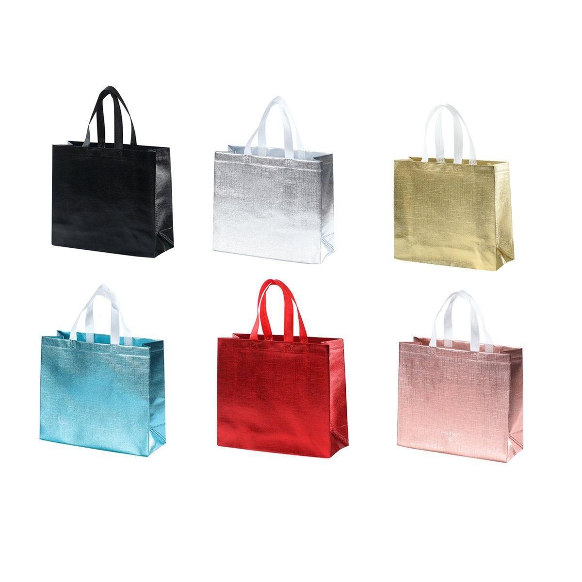 25PCS Embossed Non-Woven Tote Bag Fashion Shopping Gift Packaging Bag - Red-40*30*12cm