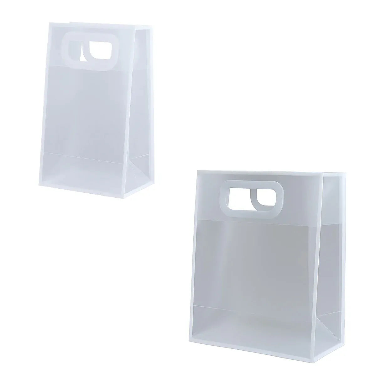 Reusable Frosted Plastic Gift Bags with Handle for Gifts Flowers 20 Pack - 21x11x27cm