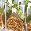 Reusable Frosted Plastic Gift Bags with Handle for Gifts Flowers 20 Pack - 21x11x27cm