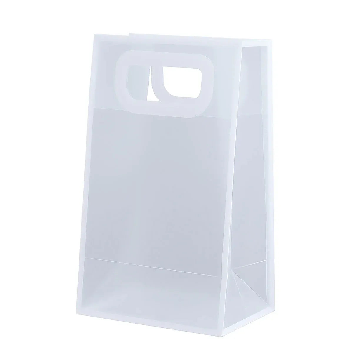 Reusable Frosted Plastic Gift Bags with Handle for Gifts Flowers 20 Pack - 15x10x25cm