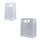 Reusable Frosted Plastic Gift Bags with Handle for Gifts Flowers 20 Pack - 15x10x25cm