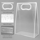 Reusable Frosted Plastic Gift Bags with Handle for Gifts Flowers 20 Pack - 15x10x25cm