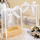 Reusable Frosted Plastic Gift Bags with Handle for Gifts Flowers 20 Pack - 15x10x25cm