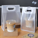 Reusable Frosted Plastic Gift Bags with Handle for Gifts Flowers 20 Pack - 15x10x25cm