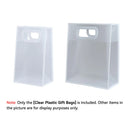 Reusable Frosted Plastic Gift Bags with Handle for Gifts Flowers 20 Pack - 15x10x25cm