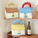Cute Cabin Cosmetic Bag Large Capacity Portable Travel Storage Handheld Wash Bag - Yellow