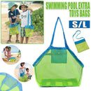 Mesh Beach Toy Bag Sand Away Tote for Swimming Pool Storage S or L Size - L