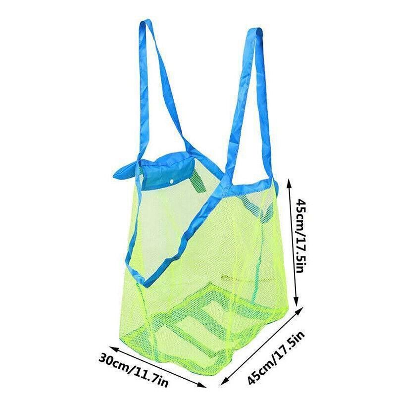 Mesh Beach Toy Bag Sand Away Tote for Swimming Pool Storage S or L Size - L
