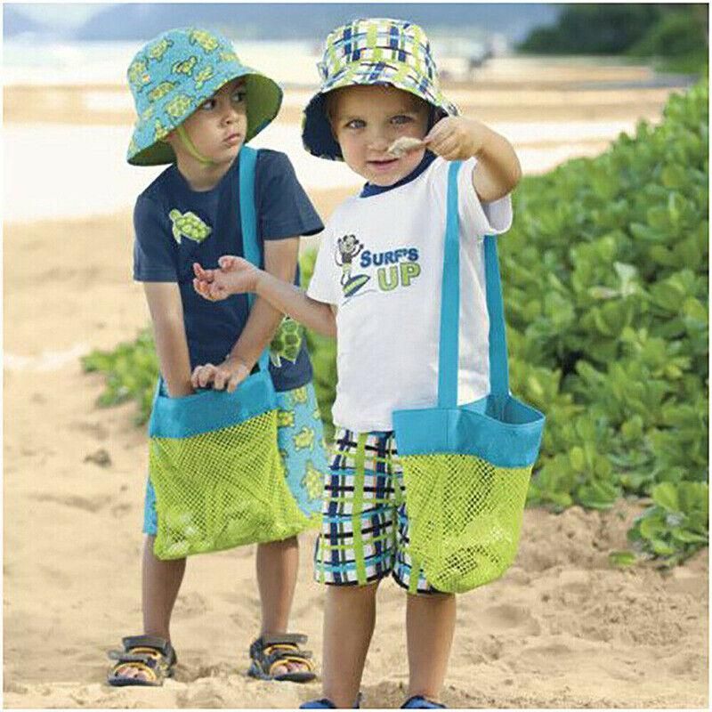 Mesh Beach Toy Bag Sand Away Tote for Swimming Pool Storage S or L Size - L