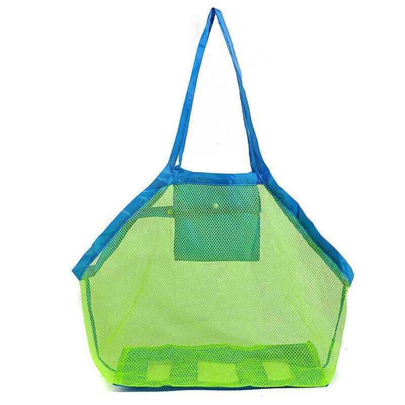 Mesh Beach Toy Bag Sand Away Tote for Swimming Pool Storage S or L Size - L