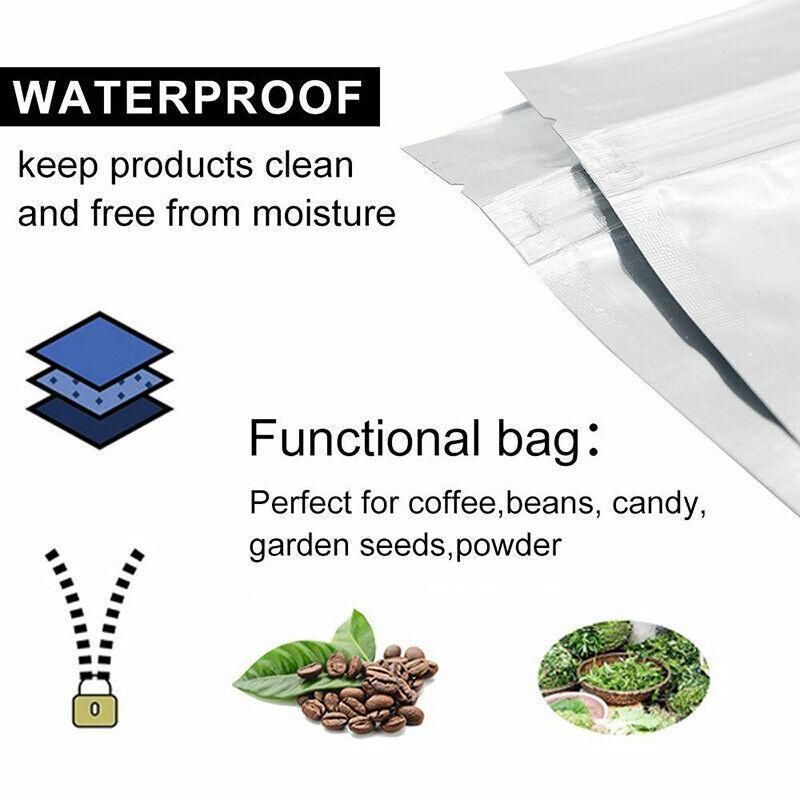 Clear Aluminum Foil Mylar Stand Up Retail Bags Zip Lock Pouches Pouch Packaging - 16*24+4CM-50PCS