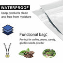 Clear Aluminum Foil Mylar Stand Up Retail Bags Zip Lock Pouches Pouch Packaging - 16*24+4CM-50PCS