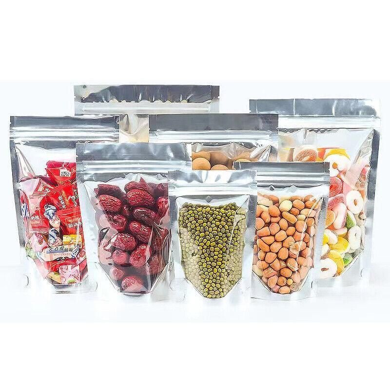 Clear Aluminum Foil Mylar Stand Up Retail Bags Zip Lock Pouches Pouch Packaging - 20*30+4CM-50PCS