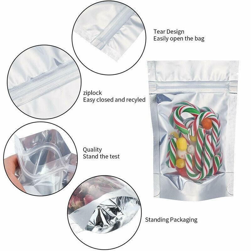Clear Aluminum Foil Mylar Stand Up Retail Bags Zip Lock Pouches Pouch Packaging - 20*30+4CM-50PCS