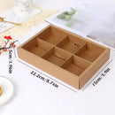 Kraft Paper Mooncake Gift Box 6 Compartment 50pcs Bakery Pastry Packaging Box - Red