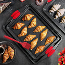 3PCS High Temp Non Stick Home Baking Tray Oven Safe Durable for Cakes Breads