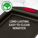 2 PCS Baking Tray with Silicone Handle Non-Stick Roasting Pan Safe Easy Clean