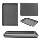 3pcs Rectangular Baking Pan Set Nonstick Oven Bakeware Mould for Home Cooking