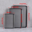 3pcs Rectangular Baking Pan Set Nonstick Oven Bakeware Mould for Home Cooking