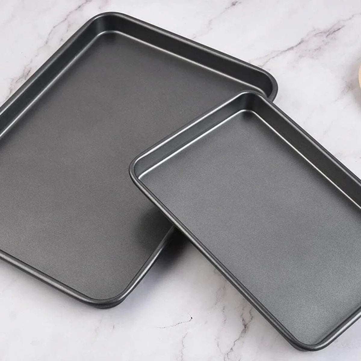 3pcs Rectangular Baking Pan Set Nonstick Oven Bakeware Mould for Home Cooking